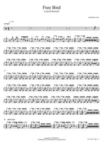 Free Bird - Lynyrd Skynyrd drum sheet music