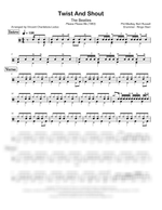 Twist and Shout The Beatles Full Drum Transcription / Drum Sheet Music Vince’s Scores