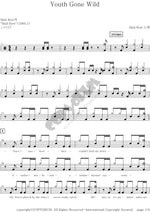 Youth gone wild Skid row Full Drum Transcription / Drum Sheet Music COPYDRUM