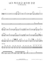 The Reason I Thought I Would Die (내가 죽으려고 생각한 것은) - Maktub (마크툽) drum sheet music