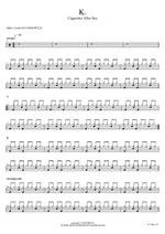 K. Cigarettes After Sex Full Drum Transcription / Drum Sheet Music COPYDRUM