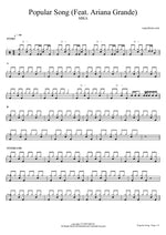 Popular Song (feat. Ariana Grande) - Mika drum sheet music