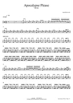 Apocalypse Please - Muse drum sheet music