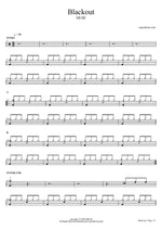 Blackout - Muse drum sheet music
