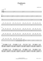 Explorers - Muse drum sheet music