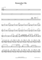 Remember Me TUBE Full Drum Transcription / Drum Sheet Music COPYDRUM