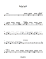 Baby Said - Måneskin drum sheet music