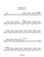 Baby Said - Måneskin drum sheet music