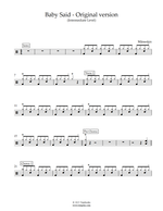 Baby Said - Måneskin drum sheet music