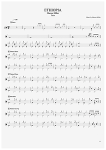 Ethiopia - Marcus Miller - Full Drum Transcription / Drum Sheet Music - AriaMus.com