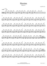 Heroine - Maroon 5 drum sheet music