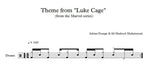 Theme (from Marvel Series Luke Cage) Adrian Younge & Ali Shaheed Muhammad Simplified Drum Transcription / Drum Sheet Music Franki Bio