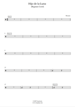 Hijo De La Luna - Mecano drum sheet music