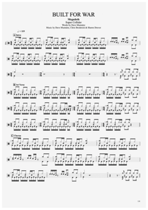 Built for War - Megadeth - Full Drum Transcription / Drum Sheet Music - AriaMus.com