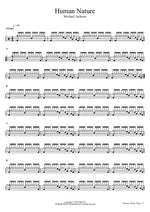 Human Nature - Michael Jackson drum sheet music
