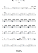 Les Princes Des Villes - Michel Berger drum sheet music