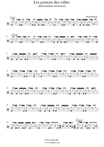 Les Princes Des Villes - Michel Berger drum sheet music