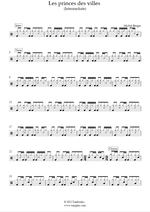 Les Princes Des Villes - Michel Berger drum sheet music