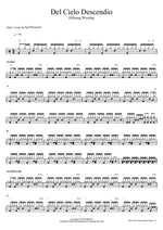 Del Cielo Descendio Hillsong Worship Full Drum Transcription / Drum Sheet Music COPYDRUM