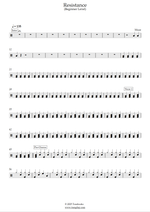 Resistance - Muse drum sheet music
