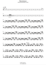 Resistance - Muse drum sheet music