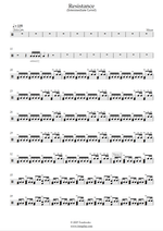 Resistance - Muse drum sheet music