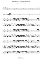 Resistance - Muse drum sheet music