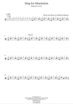 Sing for Absolution - Muse drum sheet music