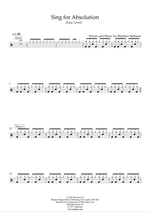 Sing for Absolution - Muse drum sheet music