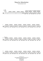 Sing for Absolution - Muse drum sheet music