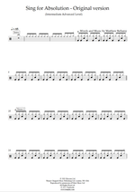 Sing for Absolution - Muse drum sheet music