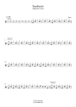 Sunburn - Muse drum sheet music