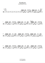Sunburn - Muse drum sheet music