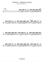 Sunburn - Muse drum sheet music