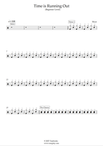 Time Is Running Out - Muse drum sheet music