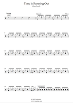 Time Is Running Out - Muse drum sheet music