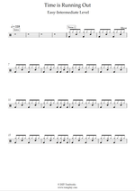 Time Is Running Out - Muse drum sheet music