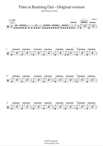 Time Is Running Out - Muse drum sheet music