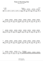 Time Is Running Out - Muse drum sheet music