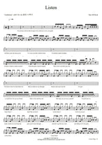 Listen (feat. Avril Lavigne) One Ok Rock (ワンオクロック) Full Drum Transcription / Drum Sheet Music COPYDRUM