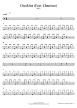 Checklist (Feat. Chromeo) MAX Full Drum Transcription / Drum Sheet Music COPYDRUM