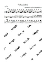 Fortunate Son Creedence Clearwater Revival (CCR) Full Drum Transcription / Drum Sheet Music KiwiDrums