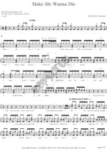 Make Me Wanna Die The Pretty Reckless Full Drum Transcription / Drum Sheet Music COPYDRUM