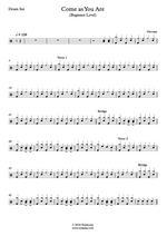 Come As You Are - Nirvana drum sheet music
