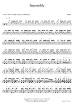 Impossible Shuffler Full Drum Transcription / Drum Sheet Music COPYDRUM