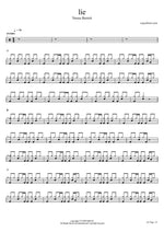 Lie - Nessa Barrett drum sheet music