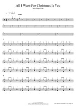 All I Want for Christmas Is You - New Hope Club drum sheet music