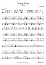 Getting Better - New Hope Club drum sheet music