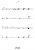 J'ai vu - Niagara drum sheet music