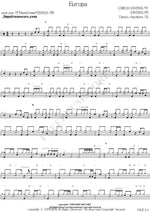 Europa Santana Full Drum Transcription / Drum Sheet Music COPYDRUM